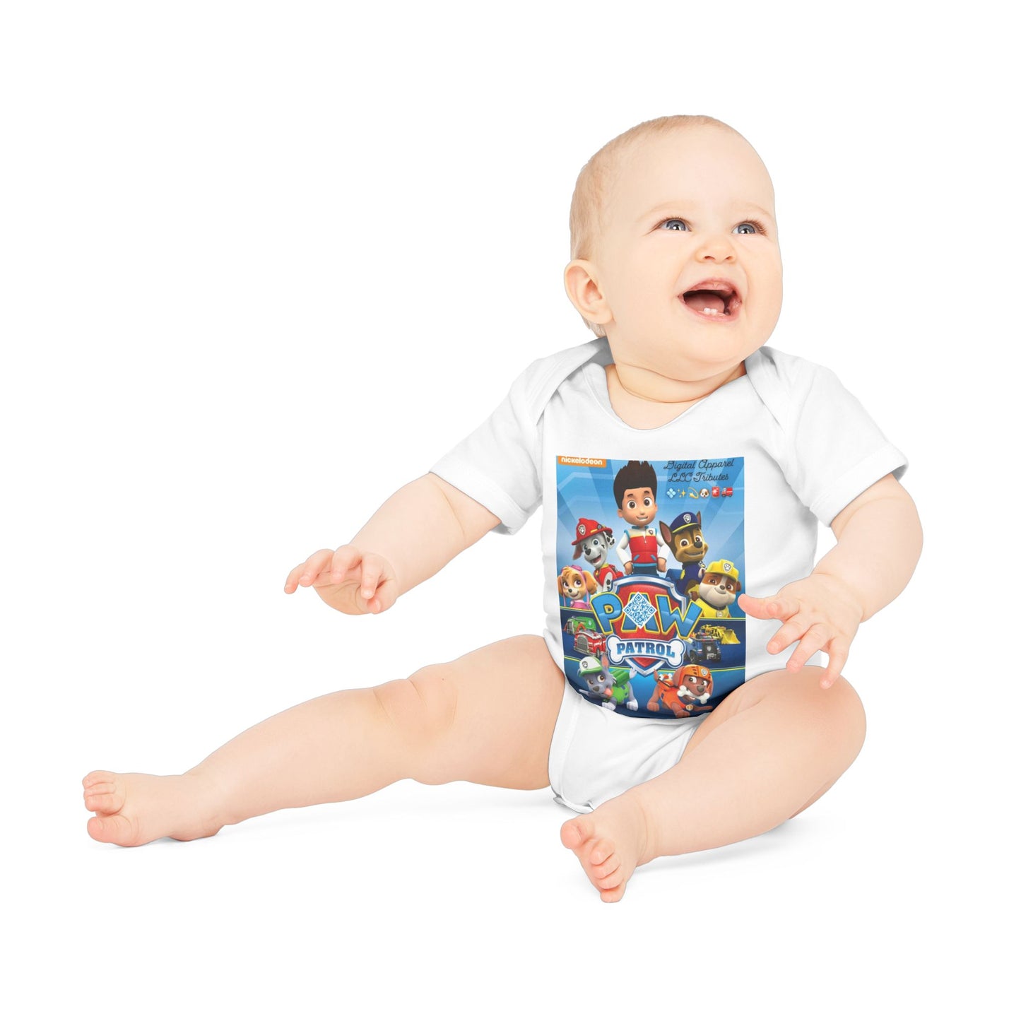 Digital Paw Patrol Tribute Baby Organic Short Sleeve Bodysuit