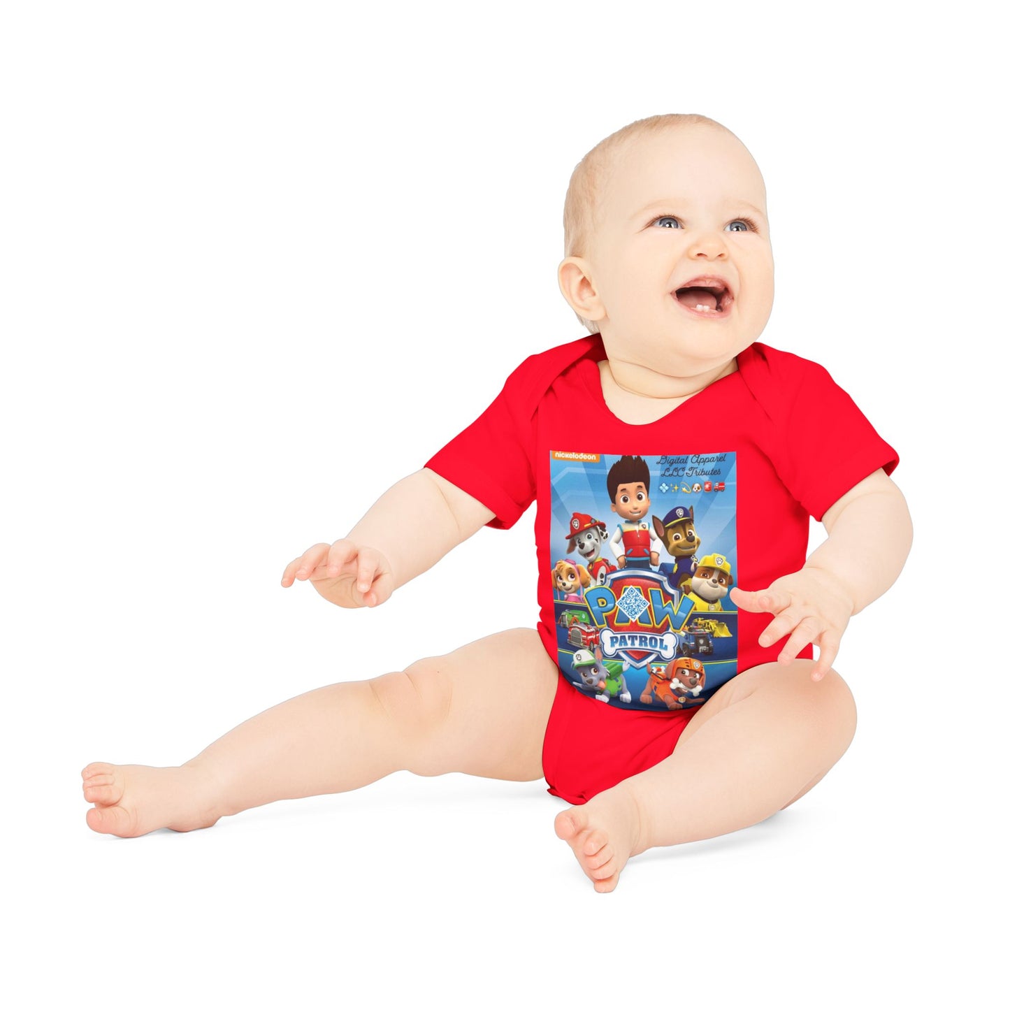 Digital Paw Patrol Tribute Baby Organic Short Sleeve Bodysuit