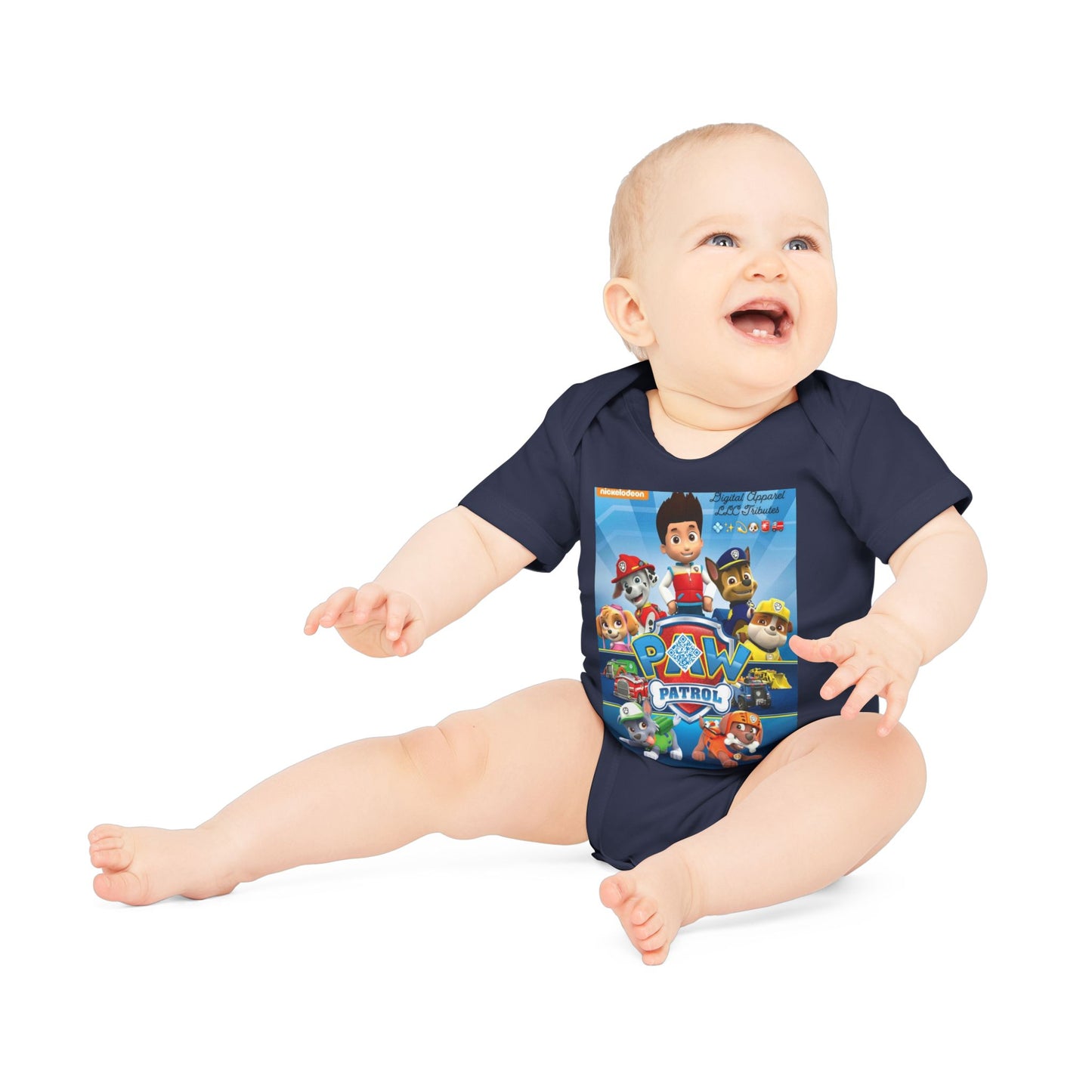 Digital Paw Patrol Tribute Baby Organic Short Sleeve Bodysuit