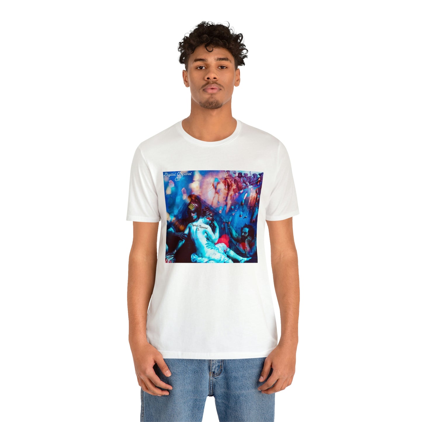 Adonis&Aphrodite Burning Hearts of Desire Unisex Jersey Short Sleeve Tee