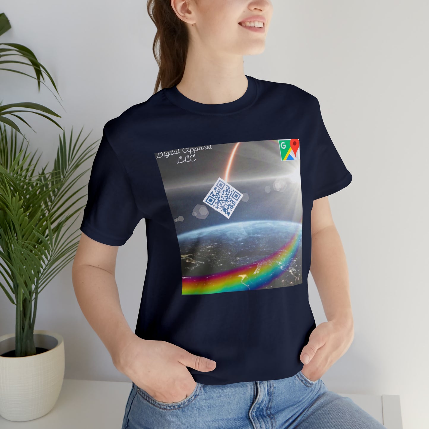 Artificially Intelligent GPS Digital Unisex Jersey Short Sleeve Tee