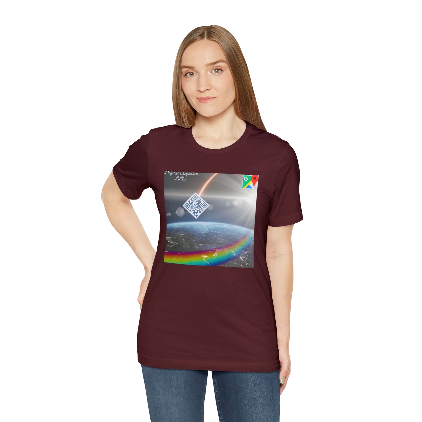 Artificially Intelligent GPS Digital Unisex Jersey Short Sleeve Tee