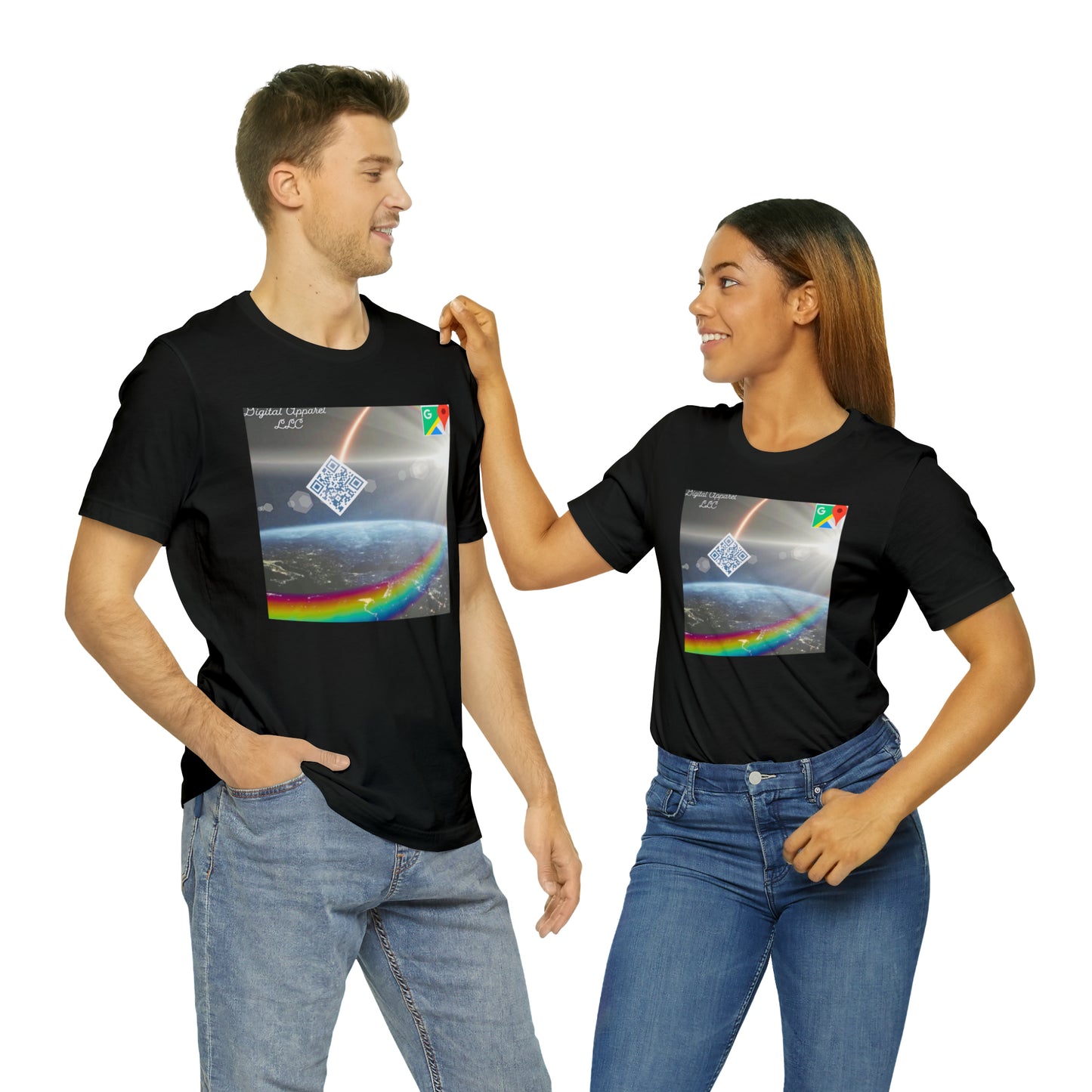 Artificially Intelligent GPS Digital Unisex Jersey Short Sleeve Tee