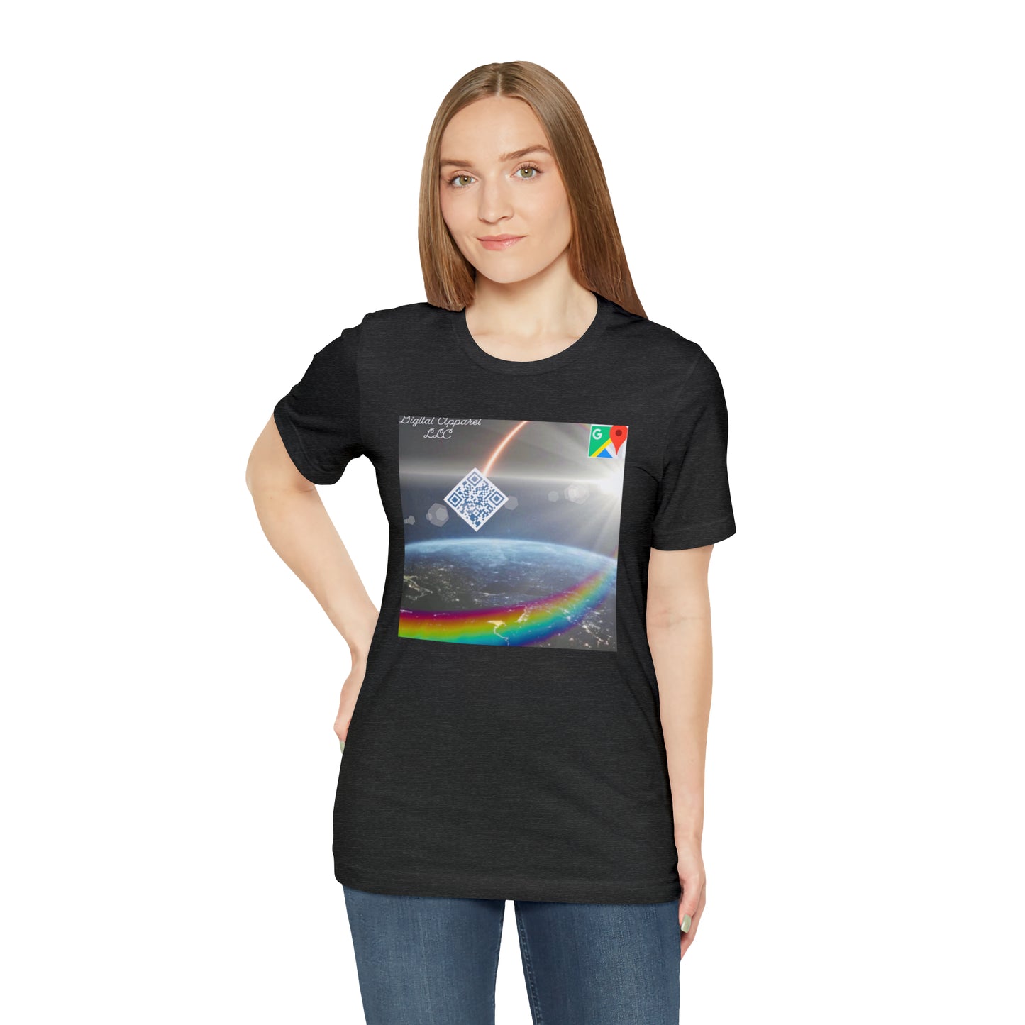 Artificially Intelligent GPS Digital Unisex Jersey Short Sleeve Tee