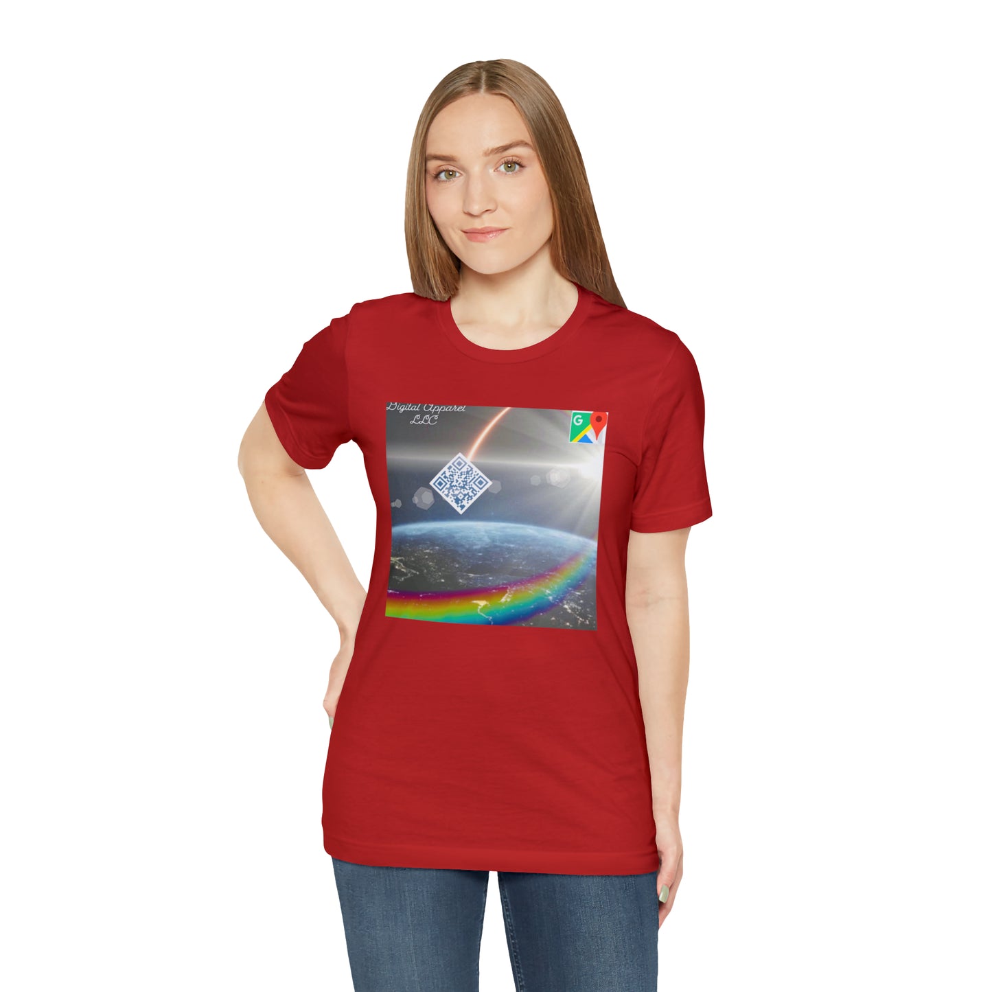 Artificially Intelligent GPS Digital Unisex Jersey Short Sleeve Tee