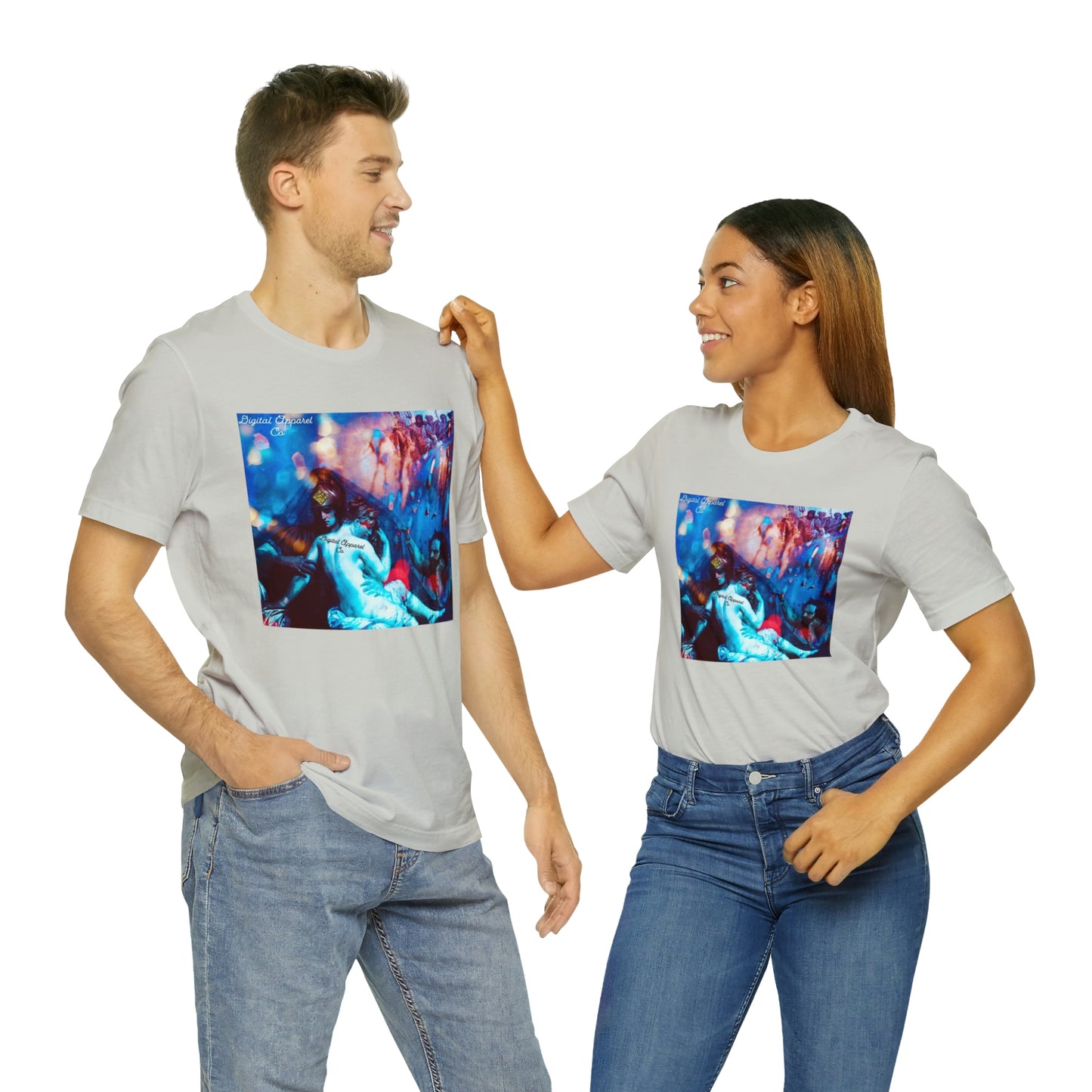 Adonis&Aphrodite Burning Hearts of Desire Unisex Jersey Short Sleeve Tee