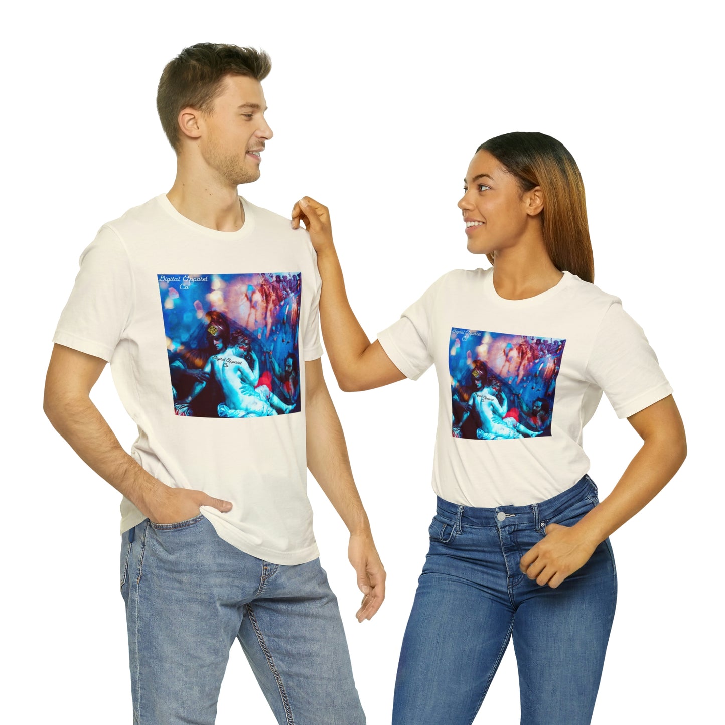 Adonis&Aphrodite Burning Hearts of Desire Unisex Jersey Short Sleeve Tee