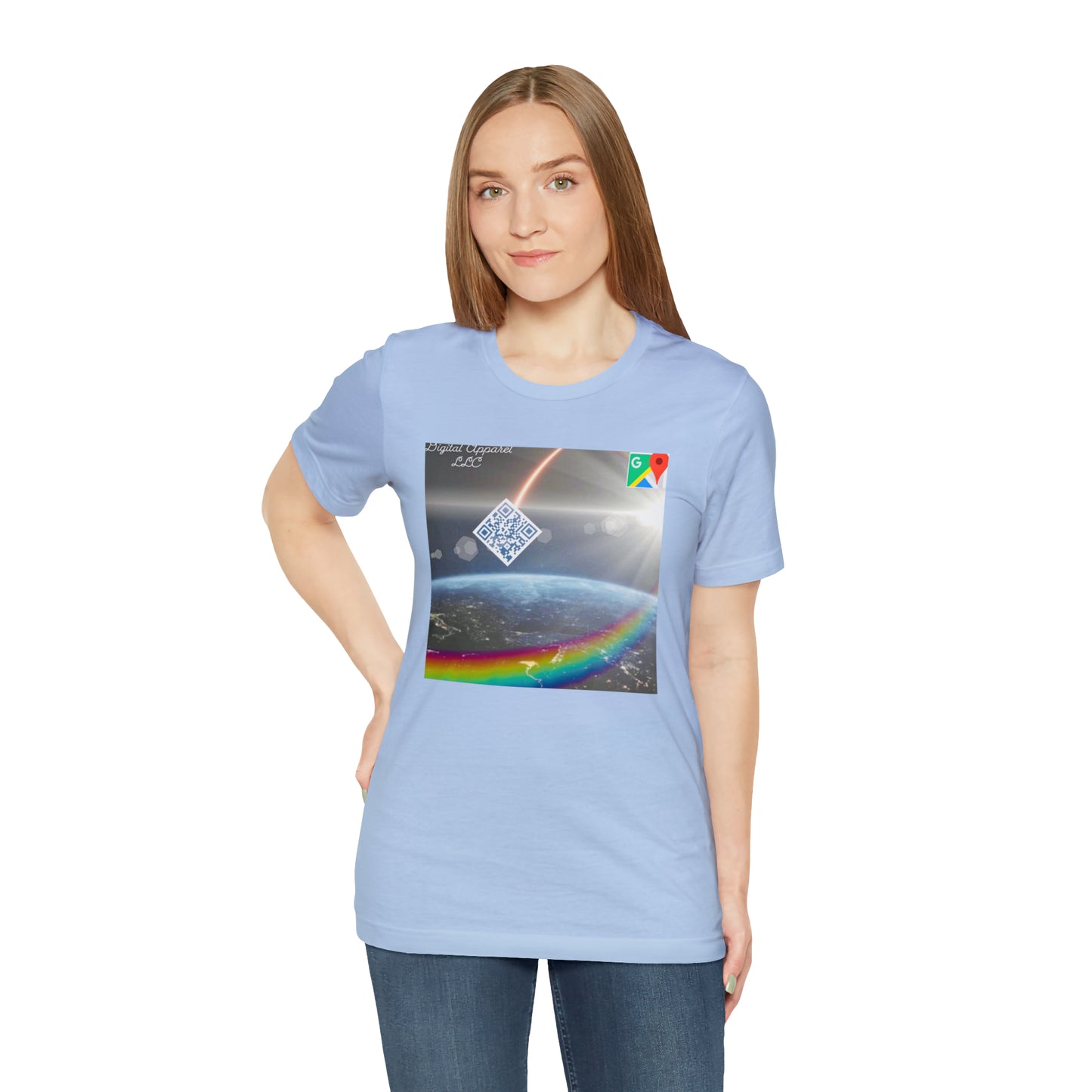 Artificially Intelligent GPS Digital Unisex Jersey Short Sleeve Tee