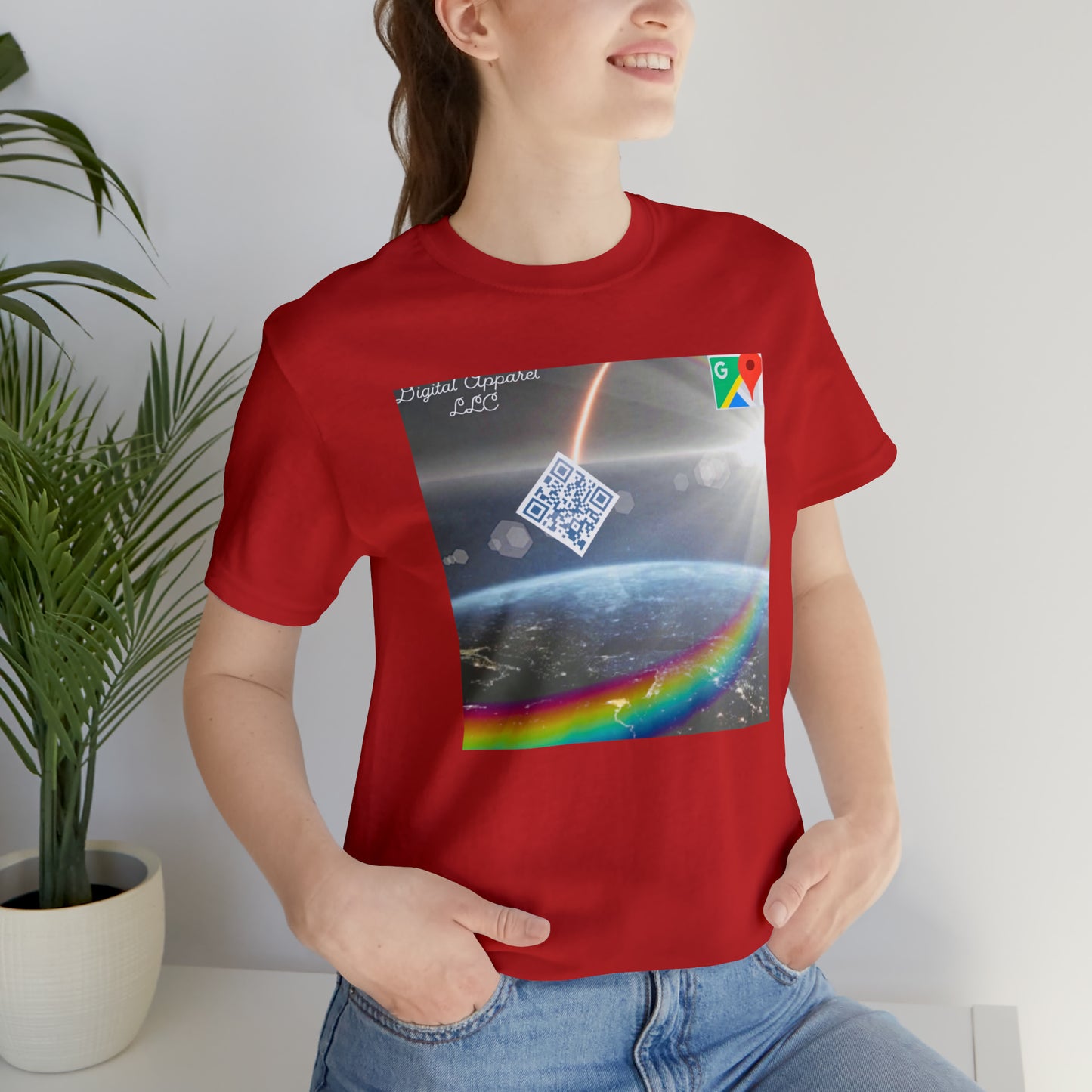 Artificially Intelligent GPS Digital Unisex Jersey Short Sleeve Tee