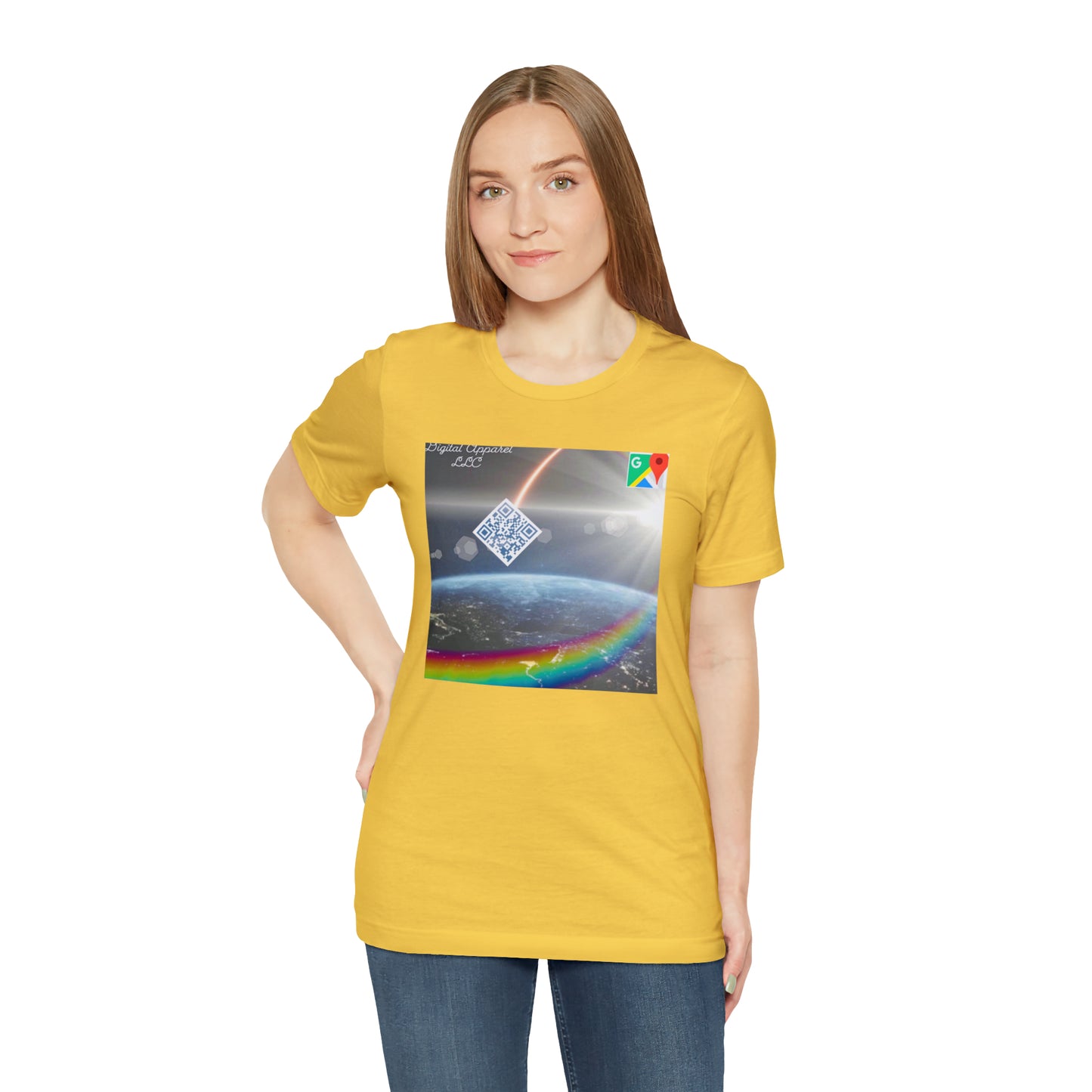 Artificially Intelligent GPS Digital Unisex Jersey Short Sleeve Tee