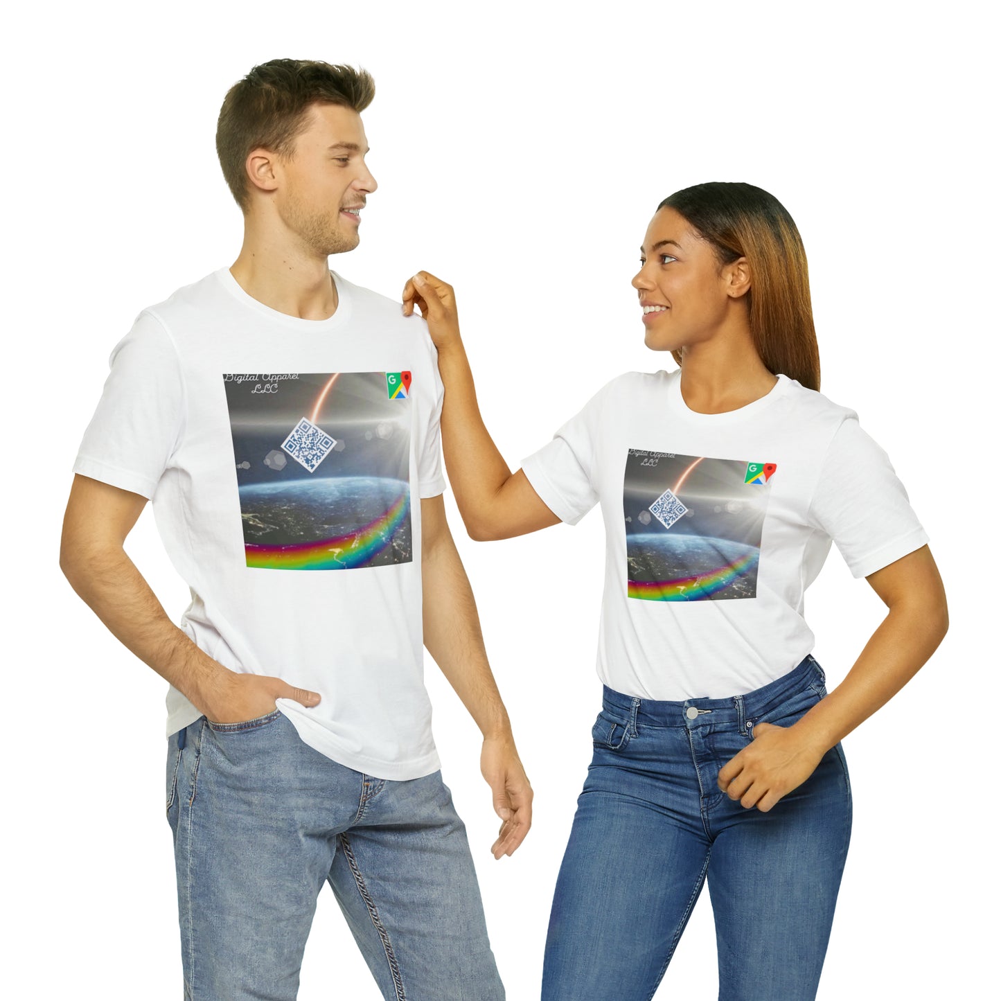 Artificially Intelligent GPS Digital Unisex Jersey Short Sleeve Tee