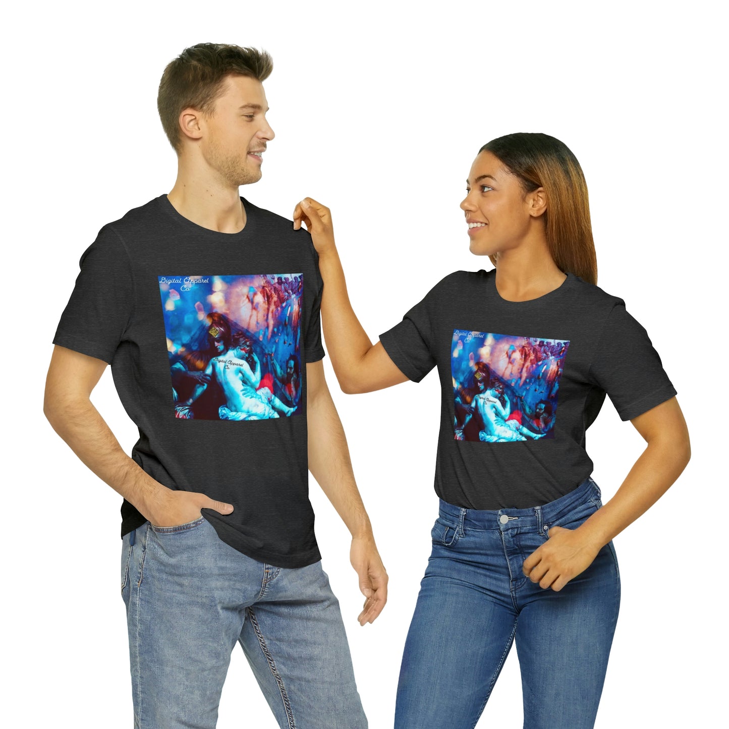 Adonis&Aphrodite Burning Hearts of Desire Unisex Jersey Short Sleeve Tee