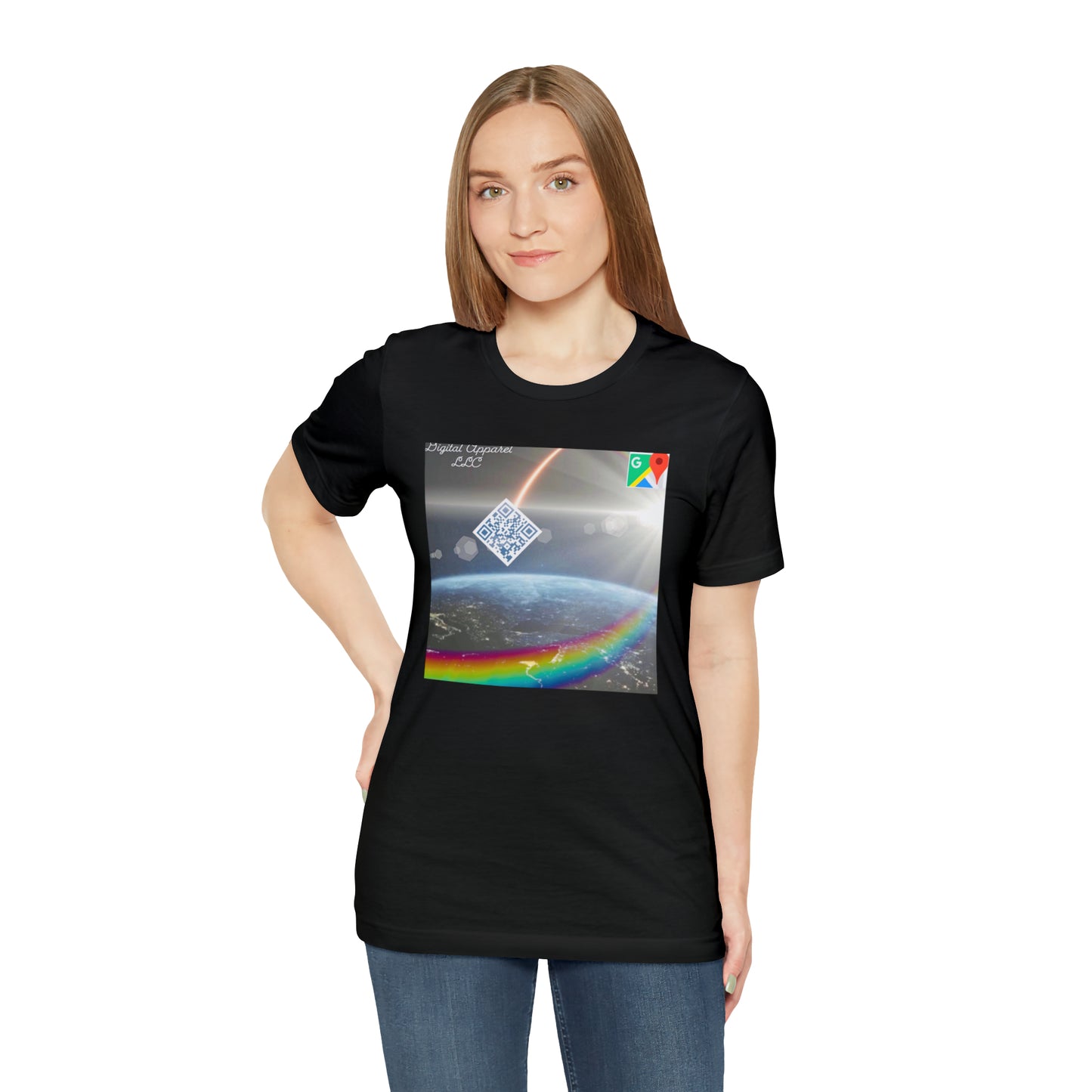 Artificially Intelligent GPS Digital Unisex Jersey Short Sleeve Tee