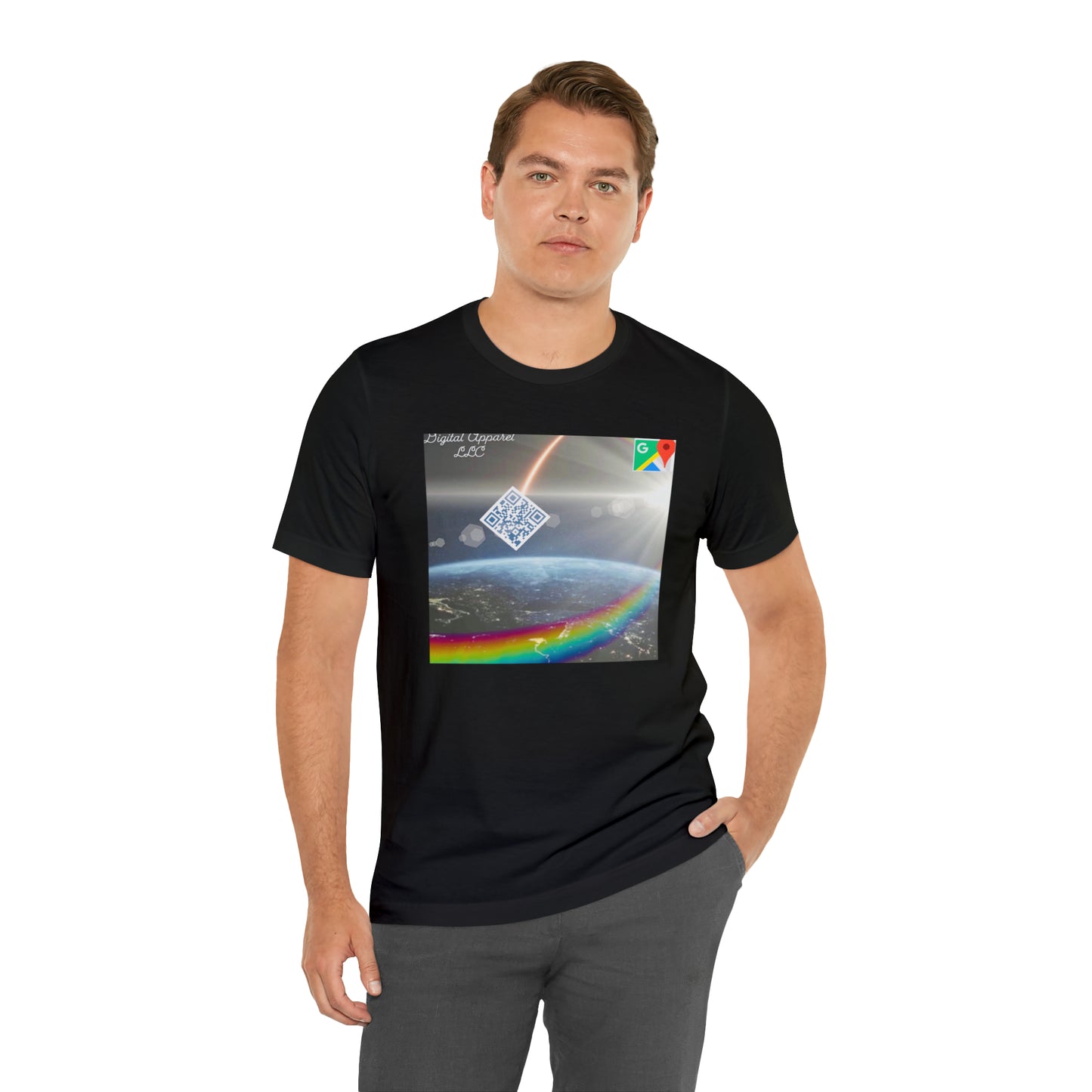 Artificially Intelligent GPS Digital Unisex Jersey Short Sleeve Tee