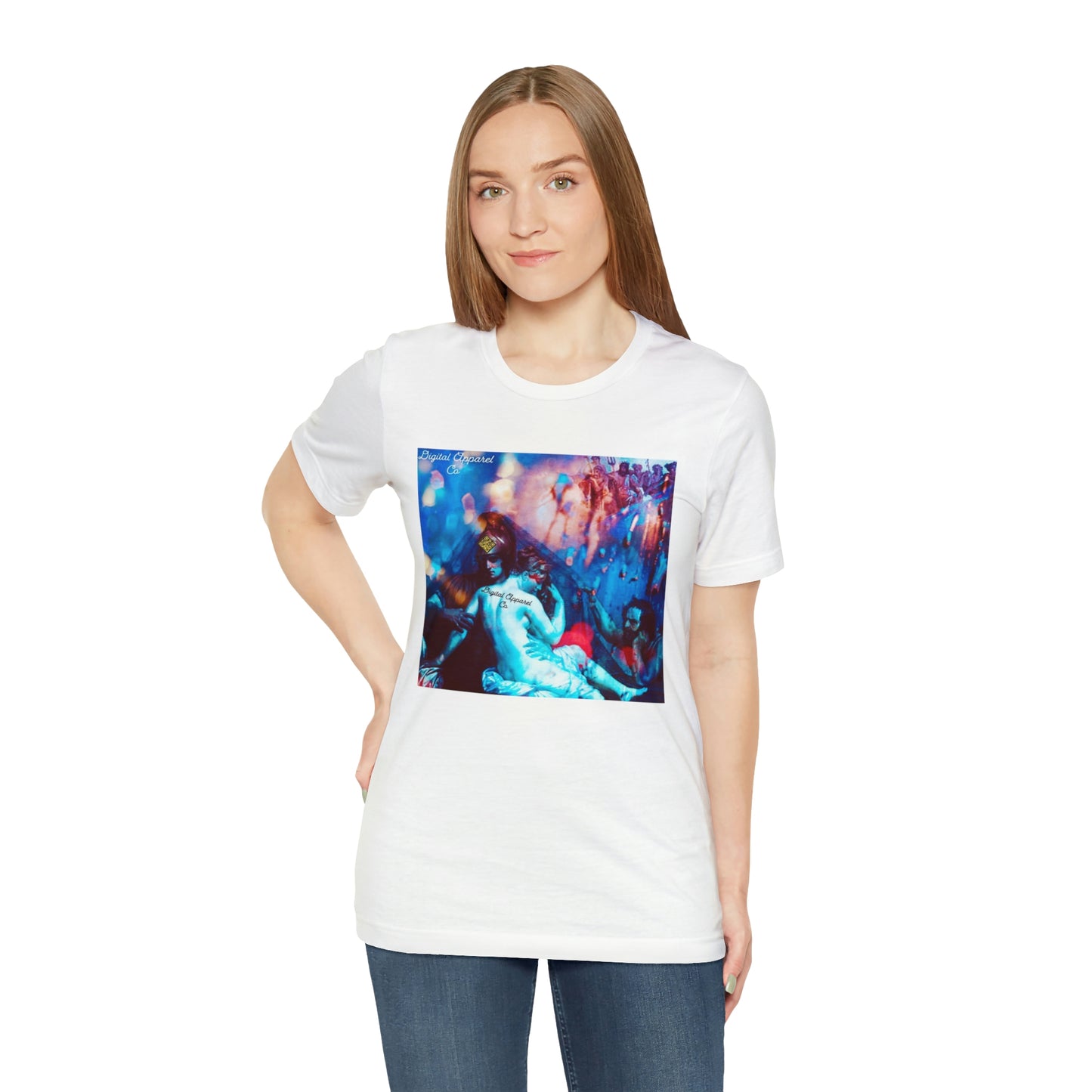 Adonis&Aphrodite Burning Hearts of Desire Unisex Jersey Short Sleeve Tee