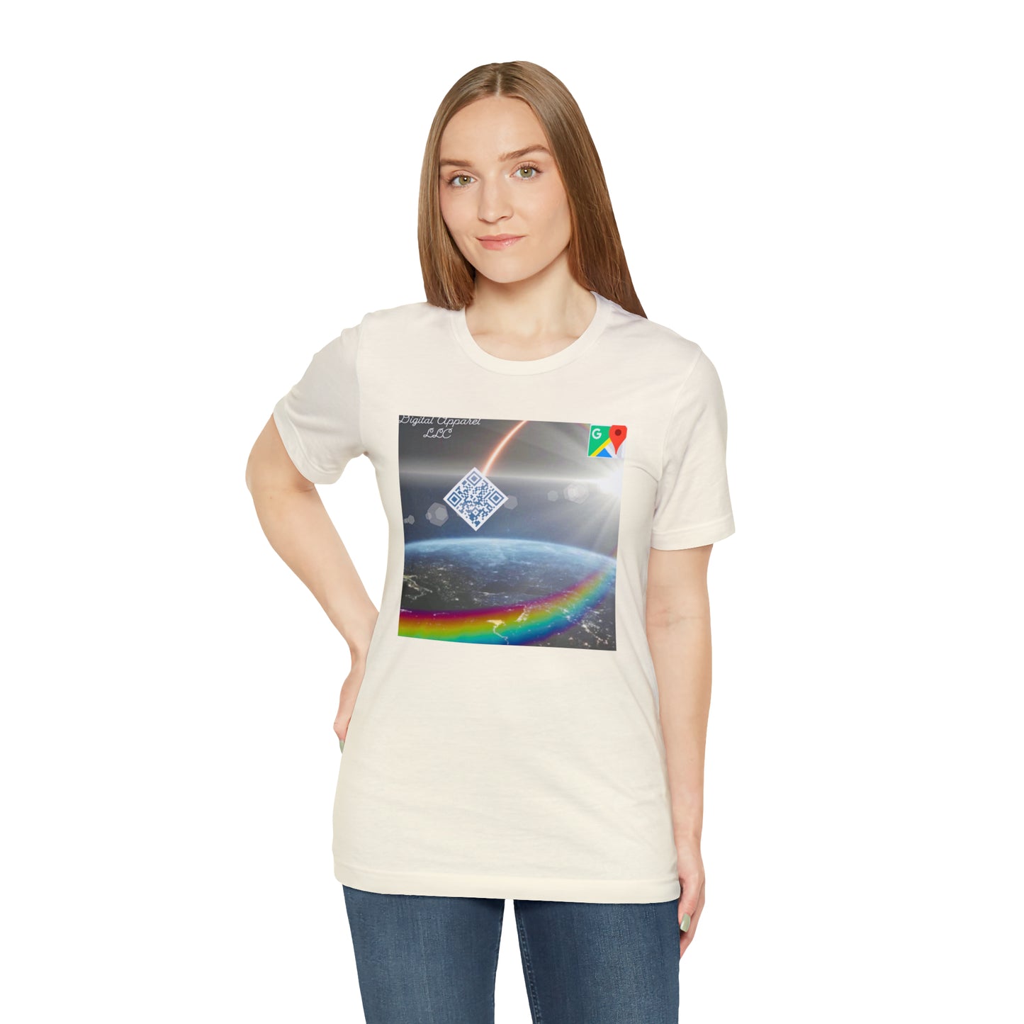 Artificially Intelligent GPS Digital Unisex Jersey Short Sleeve Tee