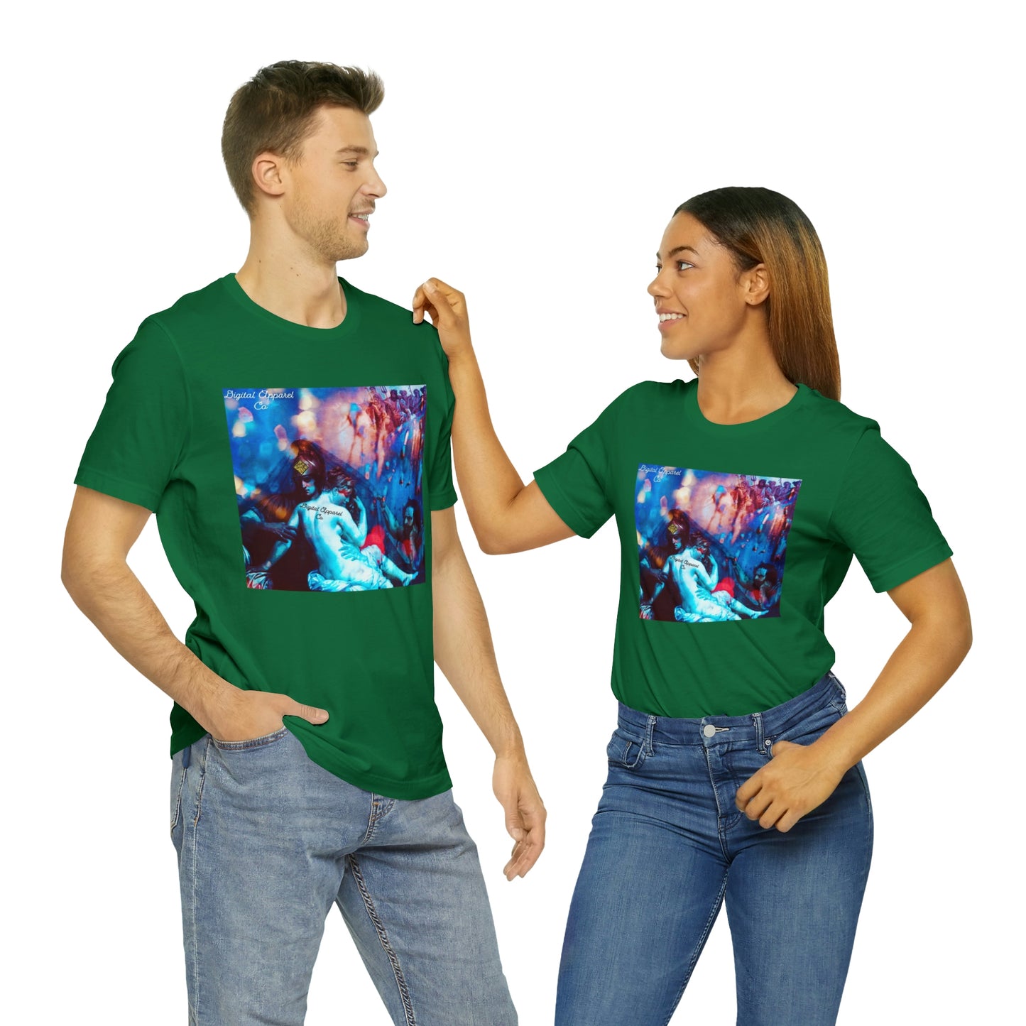 Adonis&Aphrodite Burning Hearts of Desire Unisex Jersey Short Sleeve Tee