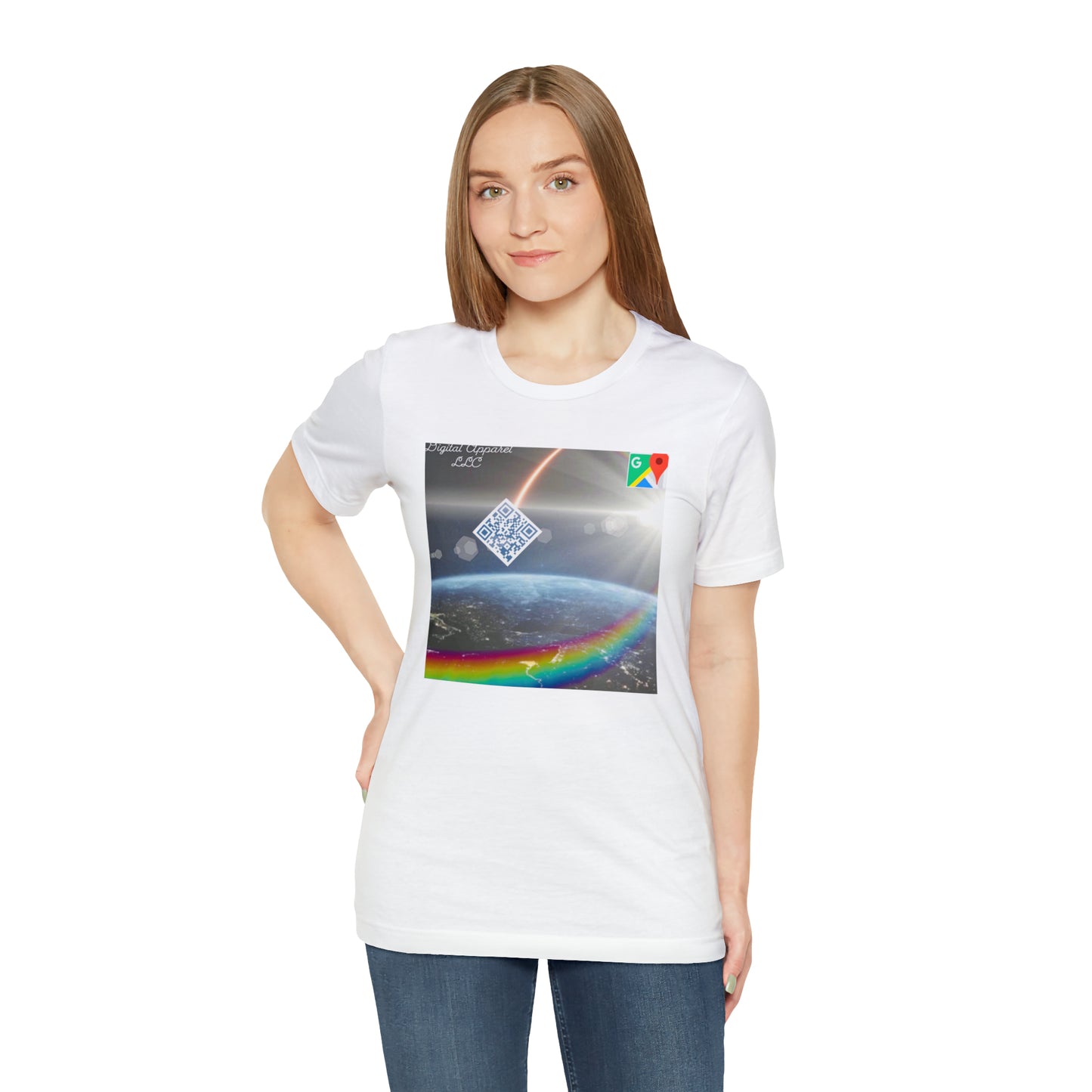 Artificially Intelligent GPS Digital Unisex Jersey Short Sleeve Tee