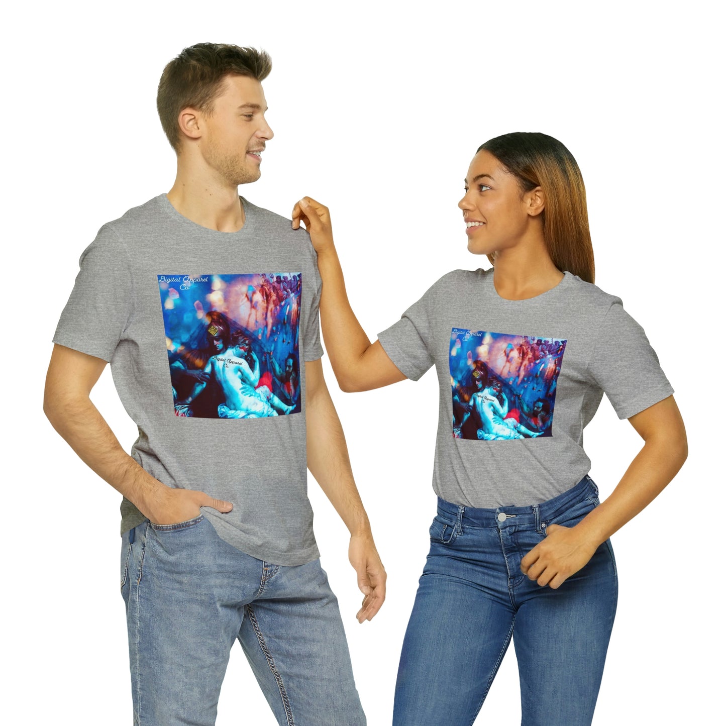 Adonis&Aphrodite Burning Hearts of Desire Unisex Jersey Short Sleeve Tee